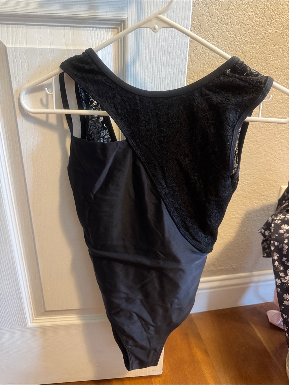 Black Lace, Cross back, Dance Leotard